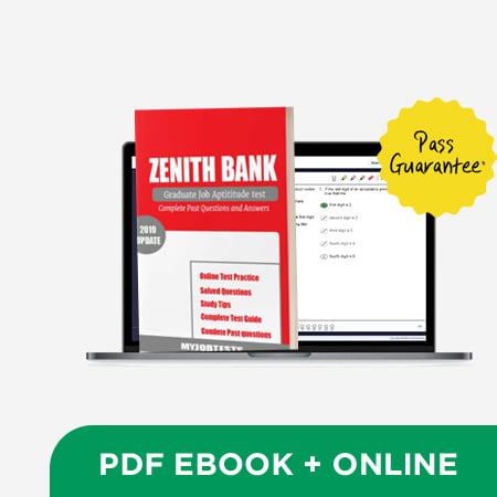 Zenith Bank Job Test Prep pack for 2022 (Ebook + Online)